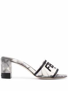 Fendi мюли с вышитым логотипом