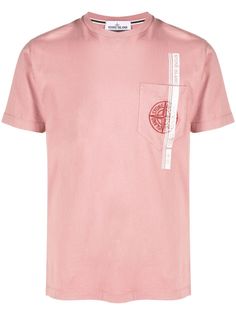 Stone Island футболка с вышитым логотипом