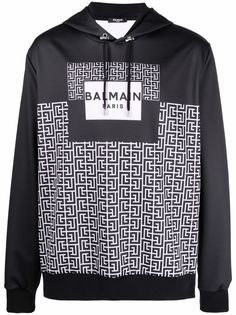 Balmain худи с монограммой