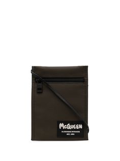Alexander McQueen сумка-мессенджер с нашивкой-логотипом