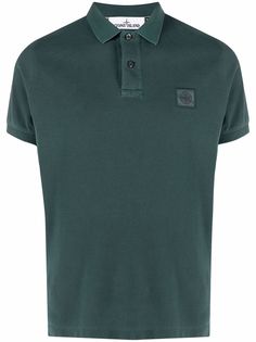 Stone Island рубашка поло с нашивкой-логотипом