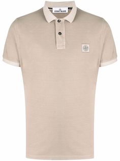Stone Island рубашка поло с короткими рукавами и нашивкой-логотипом