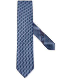 Ermenegildo Zegna галстук с узором зигзаг