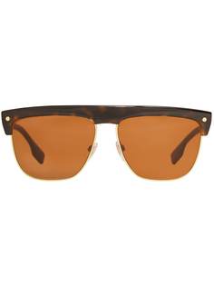 Burberry солнцезащитные очки в полуободковой оправе