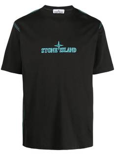 Stone Island футболка с вышитым логотипом