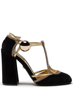 Dolce & Gabbana двухцветные туфли на блочном каблуке