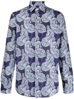 Etro рубашка с принтом пейсли