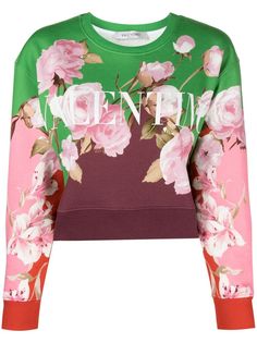 Valentino укороченная толстовка с логотипом