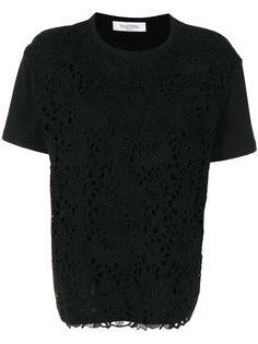 Valentino футболка с вышитым логотипом
