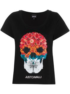 Just Cavalli футболка с принтом Skull
