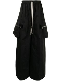 Rick Owens брюки с кулиской и драпировкой