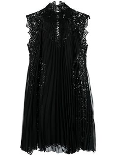 Ermanno Scervino плиссированное платье с кружевом