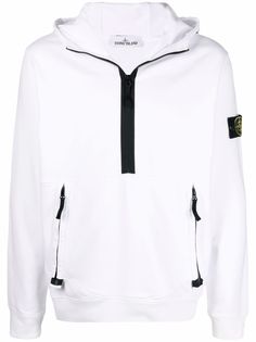 Stone Island свитер с воротником на молнии и логотипом