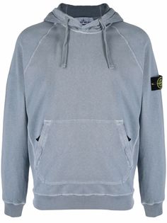 Stone Island худи с длинными рукавами и нашивкой-логотипом