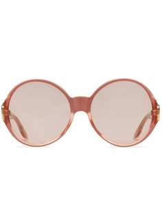 Gucci Eyewear солнцезащитные очки в круглой оправе с логотипом Interlocking G