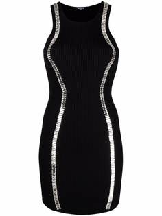 Balmain платье мини с кристаллами