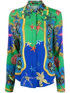 Versace рубашка с принтом Trésor de la Mer