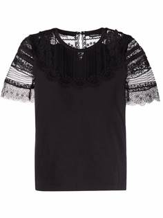 Ermanno Scervino футболка с кружевными вставками