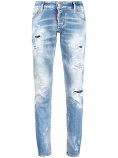 Dsquared2 джинсы скинни с эффектом потертости