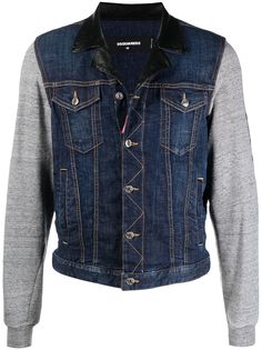 Dsquared2 джинсовая куртка с контрастными рукавами