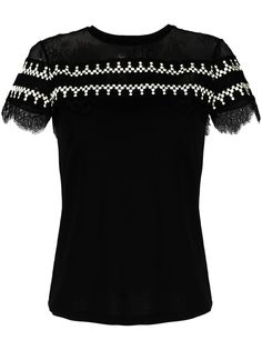 Ermanno Scervino футболка с кружевной вставкой
