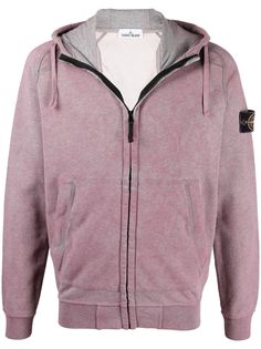 Stone Island толстовка на молнии с капюшоном
