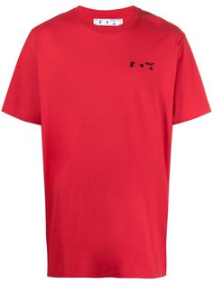 Off-White футболка с логотипом Hands Off