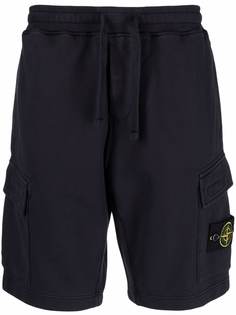 Stone Island спортивные шорты с нашивкой-логотипом