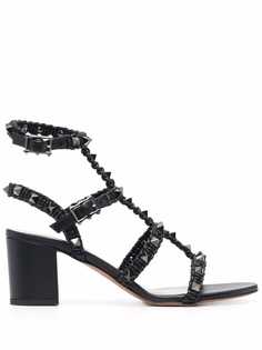 Valentino Garavani плетеные босоножки Rockstud 60