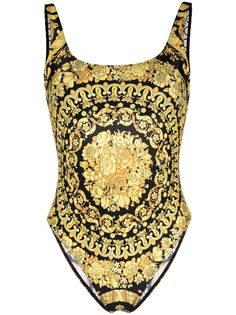 Versace купальник с принтом Barroco