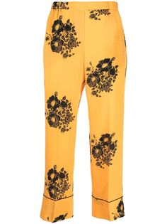 Nº21 укороченные брюки с цветочным принтом
