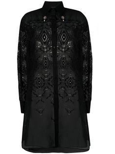 Ermanno Scervino платье-рубашка с кристаллами