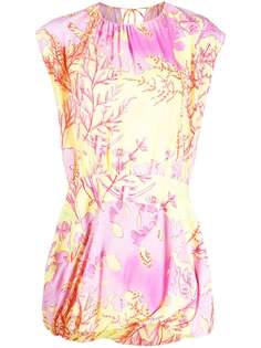 Stella McCartney пышное платье мини с принтом