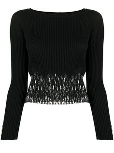 Pinko топ в рубчик с эффектом потертости