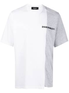 Dsquared2 футболка в технике пэчворк с логотипом