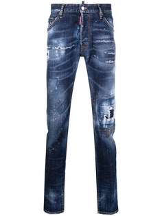 Dsquared2 джинсы скинни средней посадки с прорезями