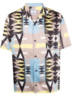 Marcelo Burlon County of Milan рубашка с короткими рукавами и геометричным принтом