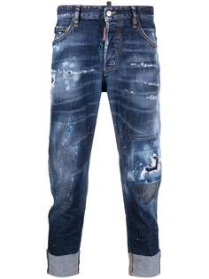 Dsquared2 джинсы с подворотами и прорезями