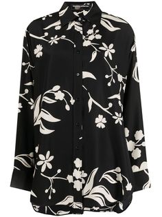 Ermanno Scervino рубашка оверсайз с цветочным принтом