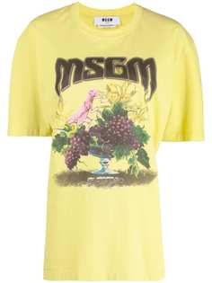 MSGM футболка с короткими рукавами и графичным принтом
