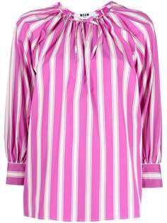 MSGM блузка в полоску с завязками