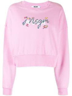 MSGM укороченная толстовка с логотипом