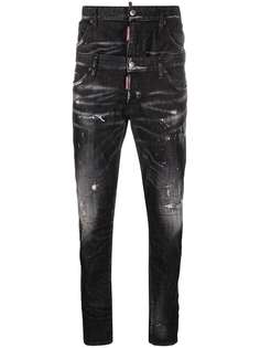 Dsquared2 многослойные джинсы с эффектом потертости