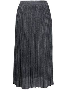 Fabiana Filippi плиссированная юбка с эффектом металлик