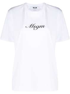 MSGM футболка с логотипом