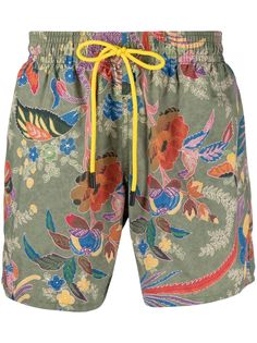 Etro плавки-шорты с кулиской и цветочным принтом