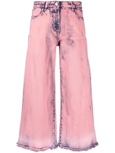 MSGM широкие джинсы из вареного денима