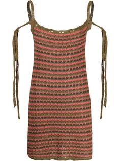 Alanui трикотажное платье с завязками