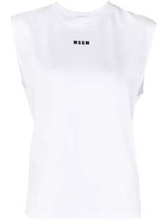 MSGM топ без рукавов с логотипом