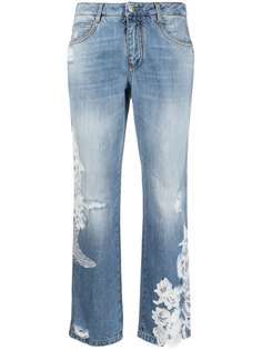 Ermanno Scervino прямые джинсы с цветочной вышивкой
